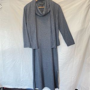 Banana Republic XS Navy Blue Heather CowlNeck Sleeveless Maxi Dress - NWOT